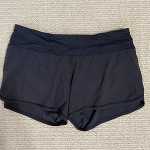 Lululemon Black Running Shorts w Zipper Back Pouch
